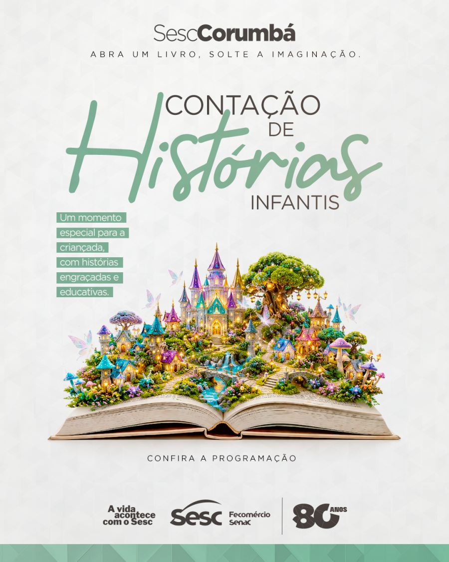 Sesc Corumbá promove programação gratuita de contação de histórias durante o mês de junho
