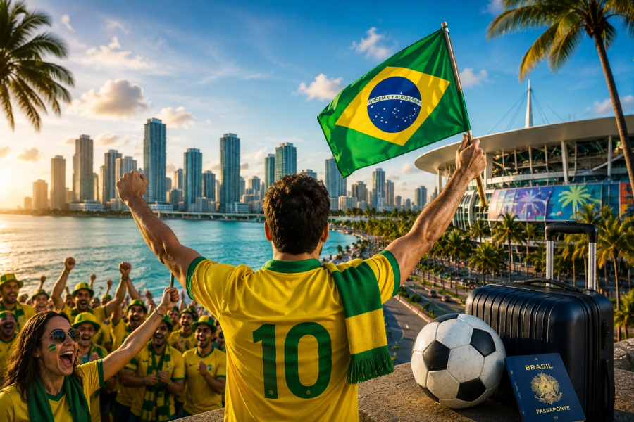 Miami está entre os destinos mais desejados por brasileiros para viagens ligadas a grandes eventos esportivos
